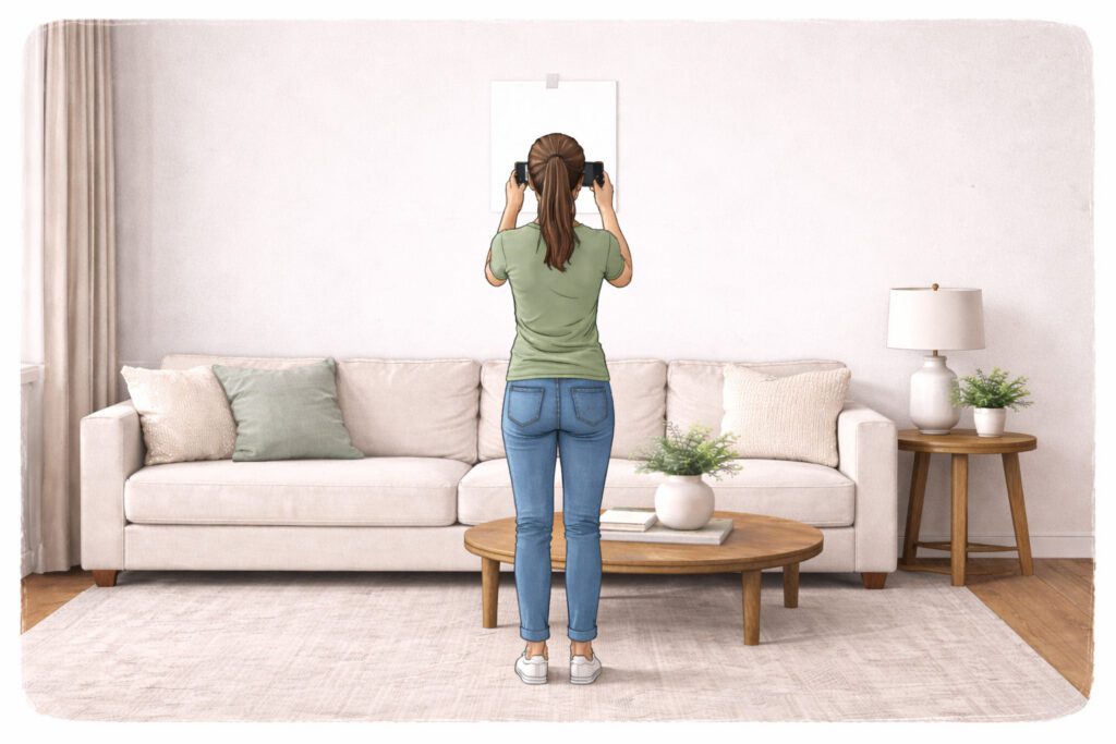 How to take effective photos for mocking up your walls for wall art