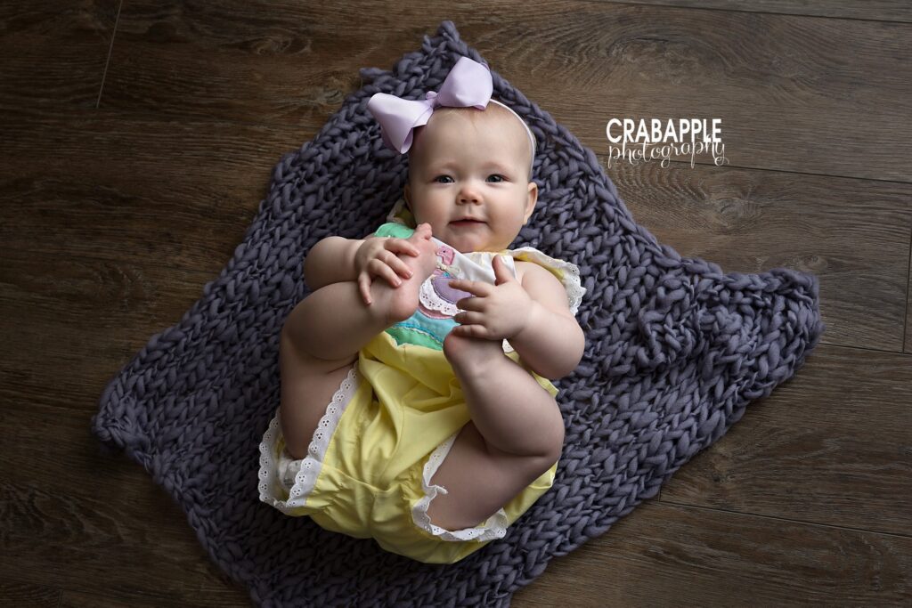 baby milestone portrait photography Bedford MA 8 month old baby portrait photography session near Bedford MA