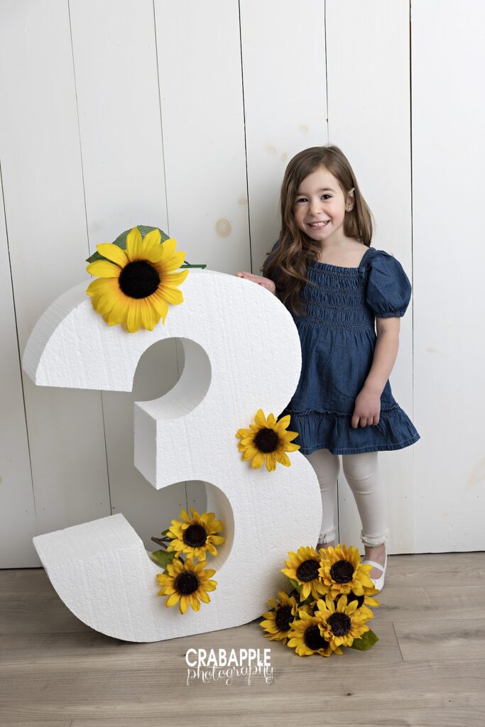 Floral prop ideas for toddler photos