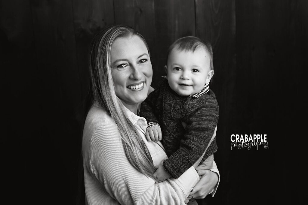 Baby boy and mom during a 1-year session in Andover MA Baby boy with mom during a 1-year photography session in Andover MA