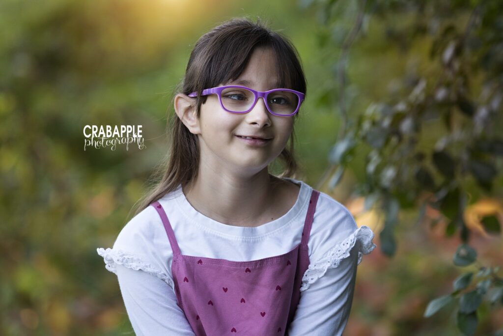 Young girl wears comfortable outfit for fall family photos